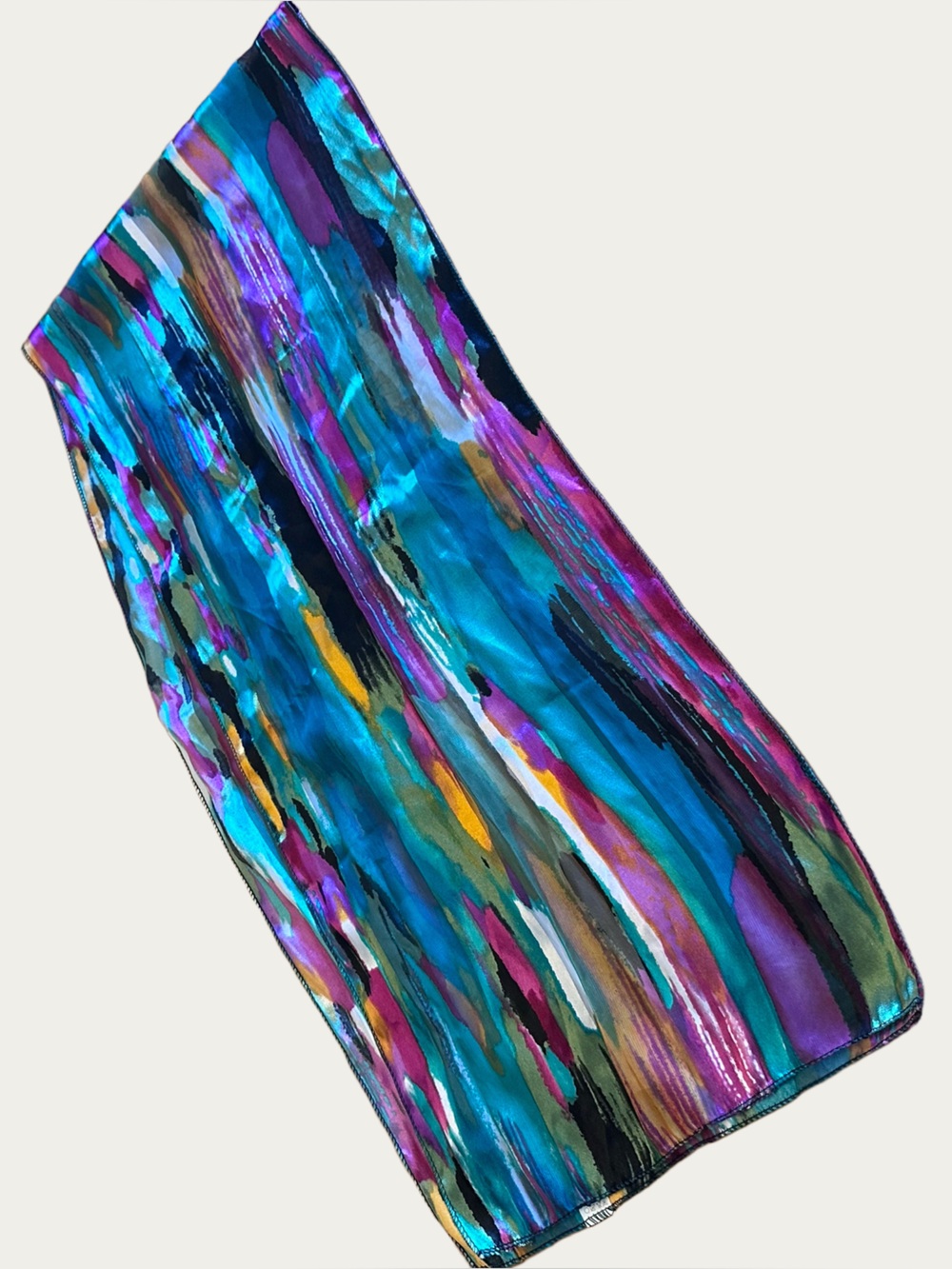 Multicolor Abstract Women's Mermaid Rainbow Rectangular Scarf